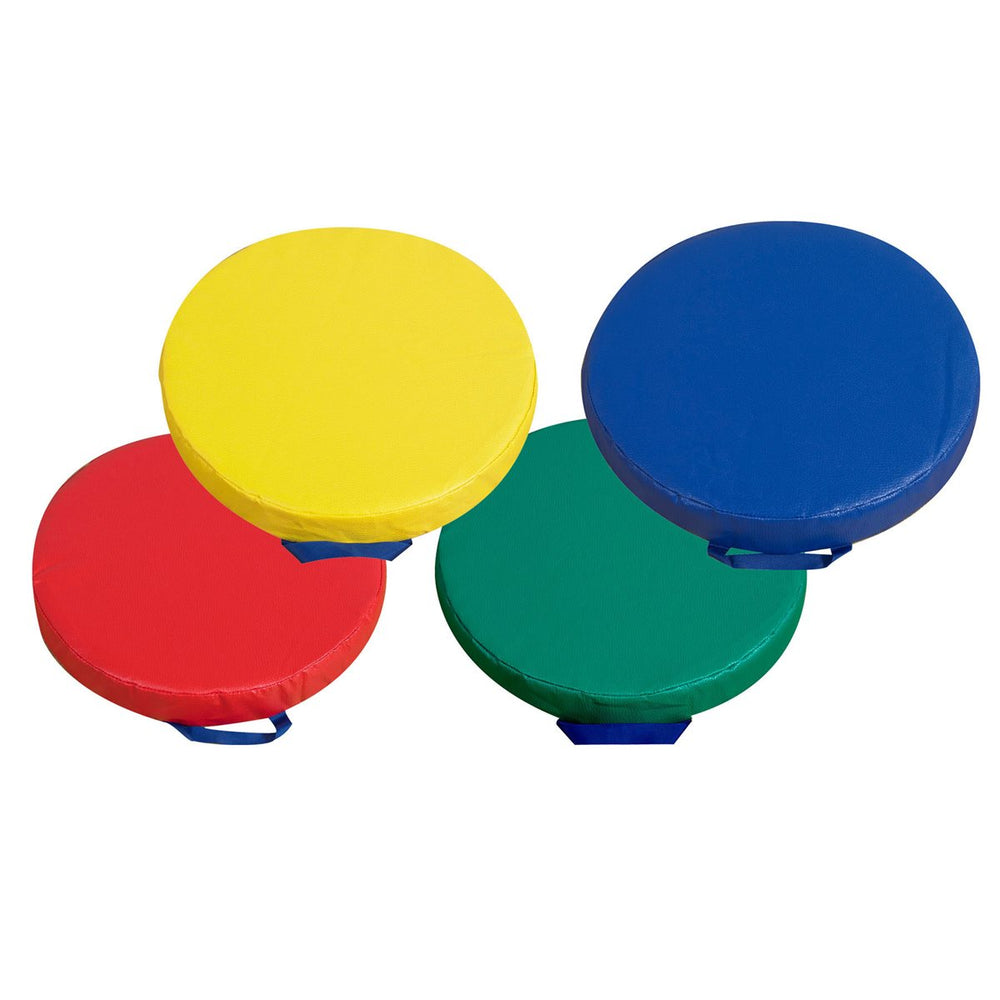 Round Floor Cushions - Set of 4