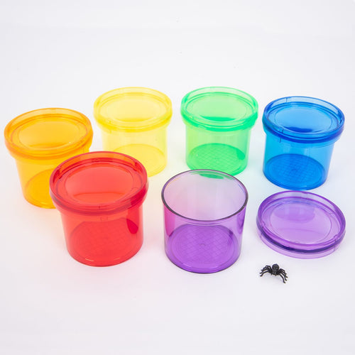 Ensemble de pots de couleurs translucides