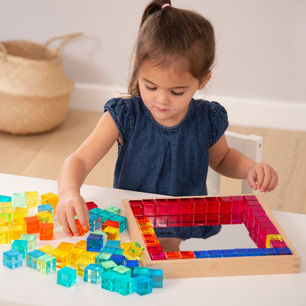 Cubes de perception avec plateau miroir