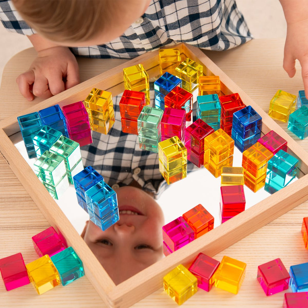 Cubes de perception avec plateau miroir