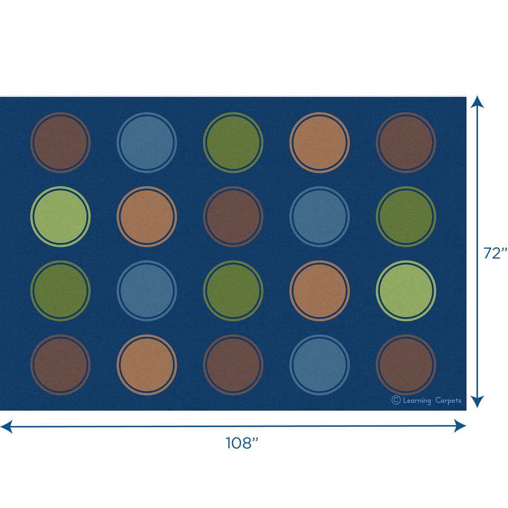 Tapis rectangulaire avec motif de points