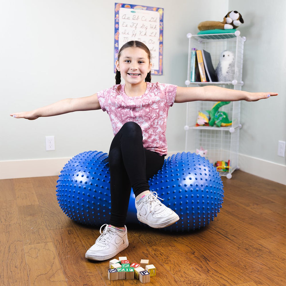 Ballon sensoriel texturé en forme d'arachide