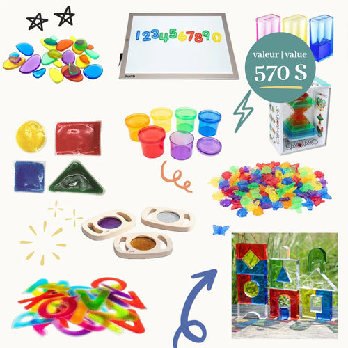 Ensemble sensoriel pour tablette lumineuse