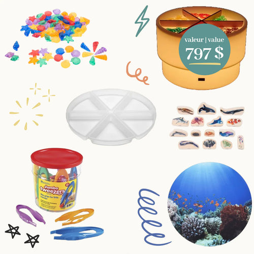 Ensemble sensoriel de luxe pour table lumineuse