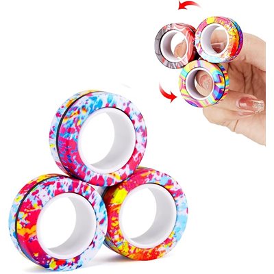 Ensemble fidget de bagues magnétiques