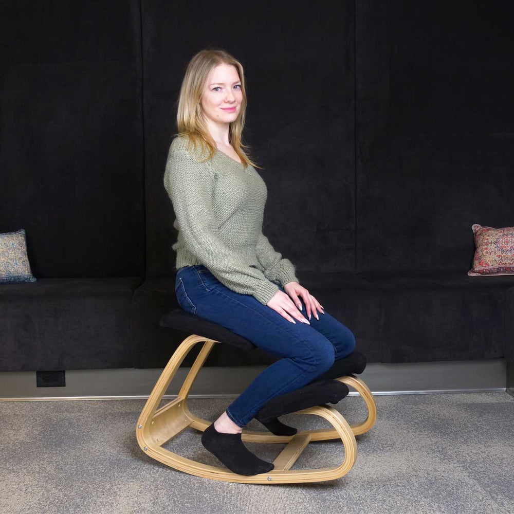 Chaise bercante ergonomique avec appuie-genoux