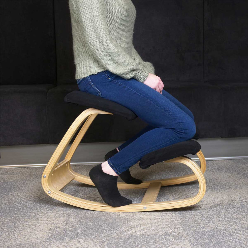 Chaise bercante ergonomique avec appuie-genoux