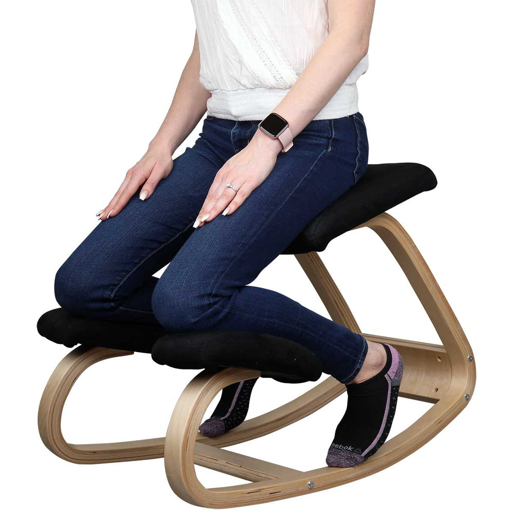 Chaise bercante ergonomique avec appuie-genoux