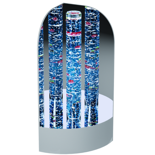 Bubble Tube with Wall Mirror & Reflective Platform