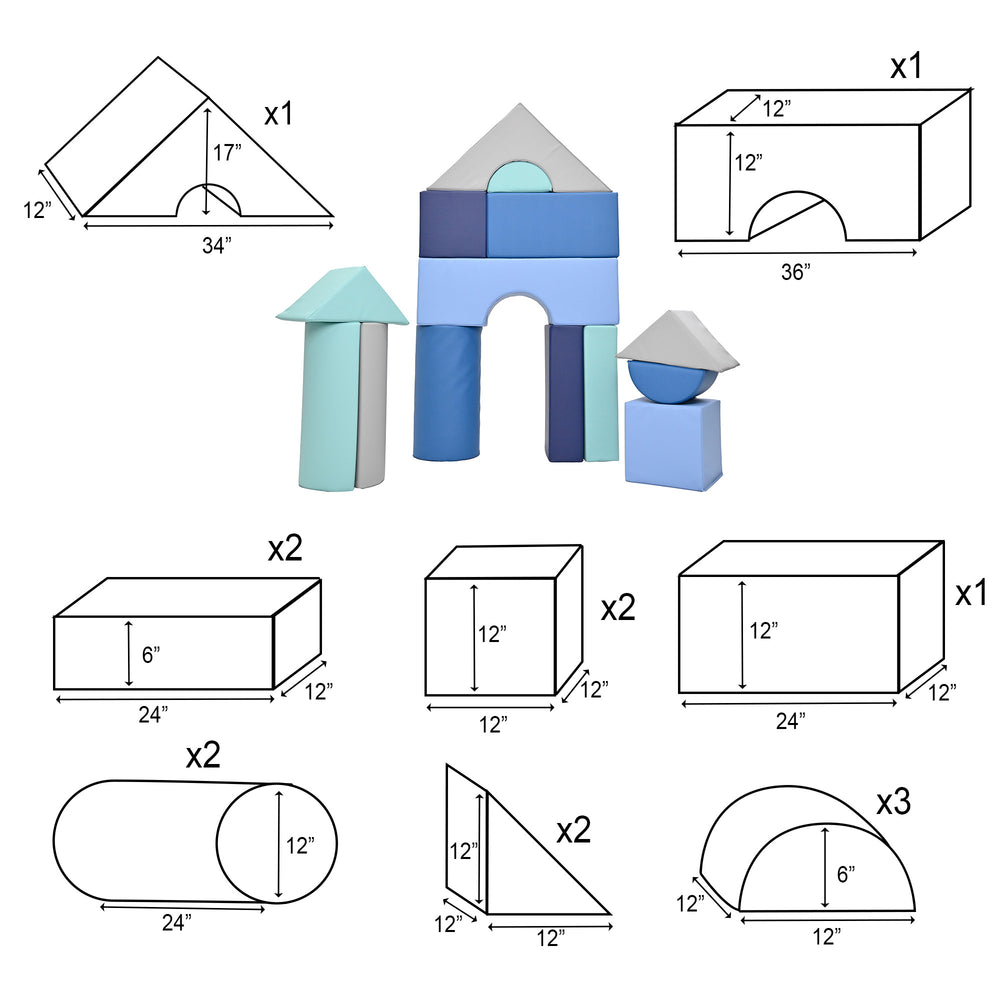 Blocs modulaires - 14 morceaux