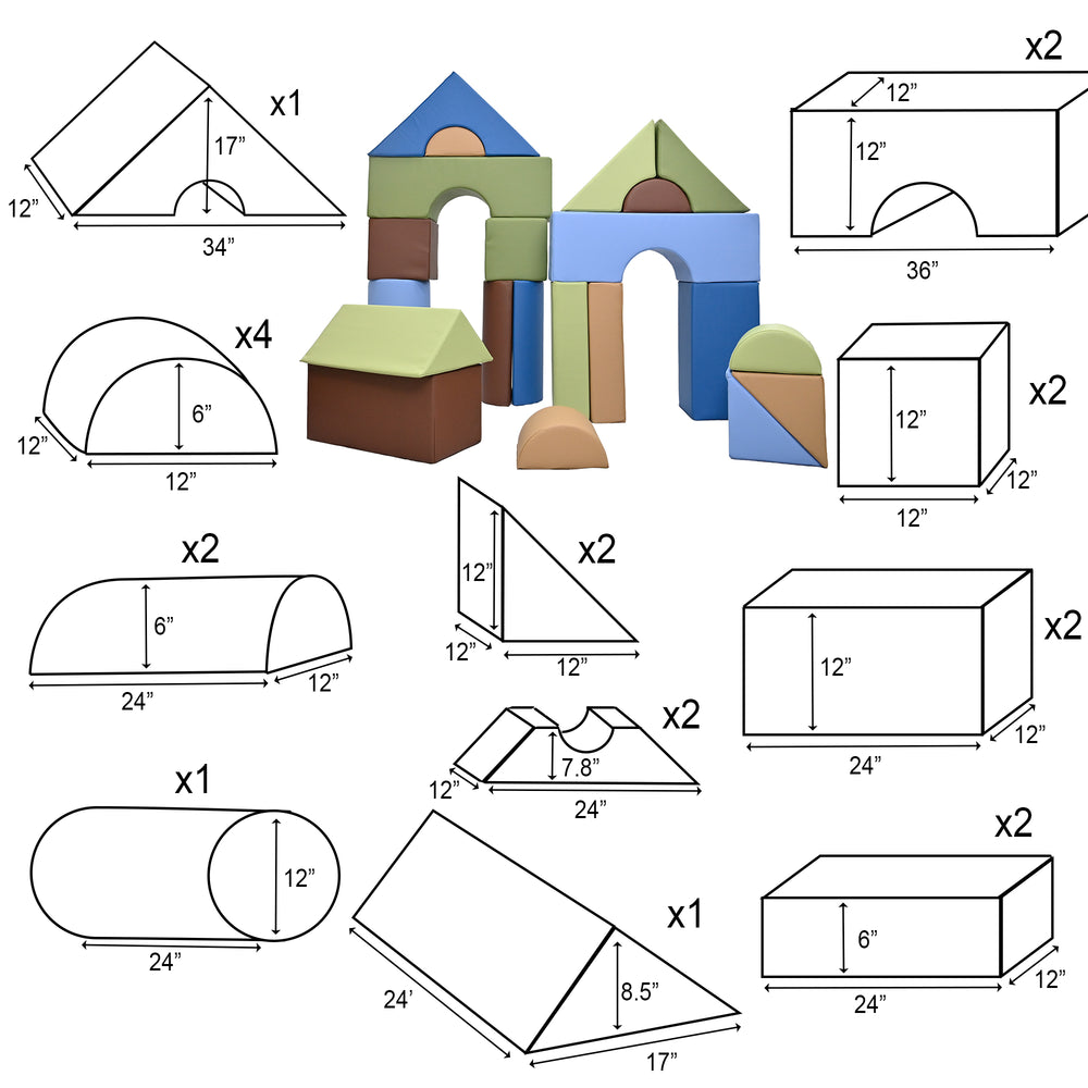 Blocs modulaires - 21 morceaux