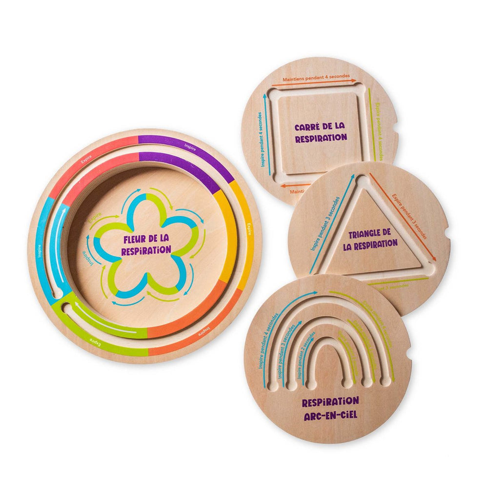 Plaques de respiration apaisantes - Version française