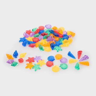 Coquillages translucides à compter et trier